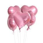 Гелиевые шарики в форме сердца розовые